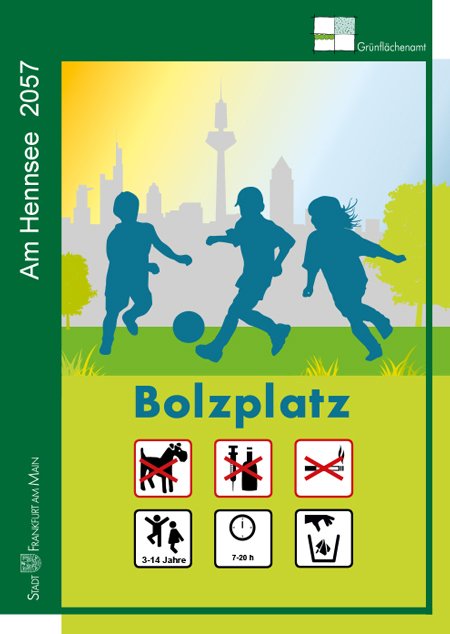 GFA Bolzplatzschild Schildgestaltung und Betreuung