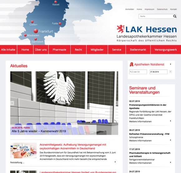 Webdesign Frankfurt Öffentliche Einrichtungen Institute Ministerien