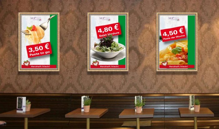 Gastronomie Werbung Grafikdesign