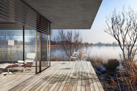 3D Visualisierung mit Terrasse 