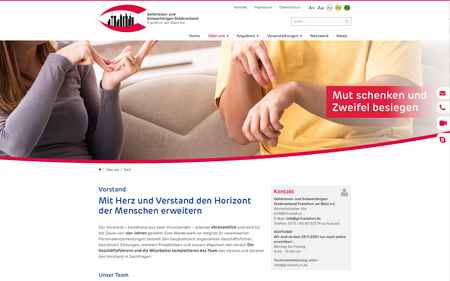 Internetauftritt Gehörlose