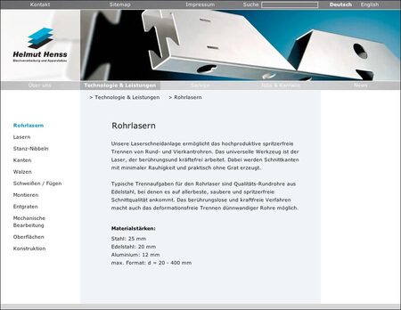 Internetseite gestalten