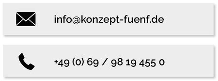 Kontakt zu Konzept-fünf - Offenbach, Frankfurt