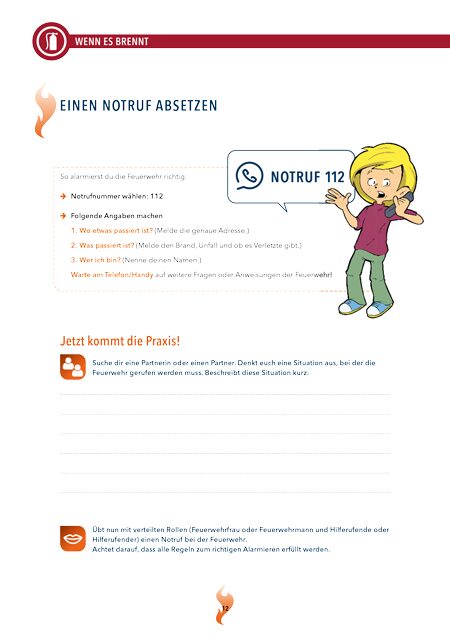 Lernblatt Notrufnummer