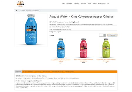 Markteinführung Web-Design Getränke