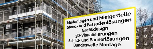 Bauschilder mieten Montage