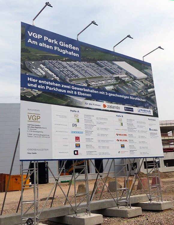 Bauschild Mietanlage