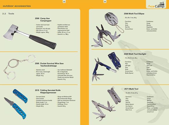 Camping Katalog-Gestaltung