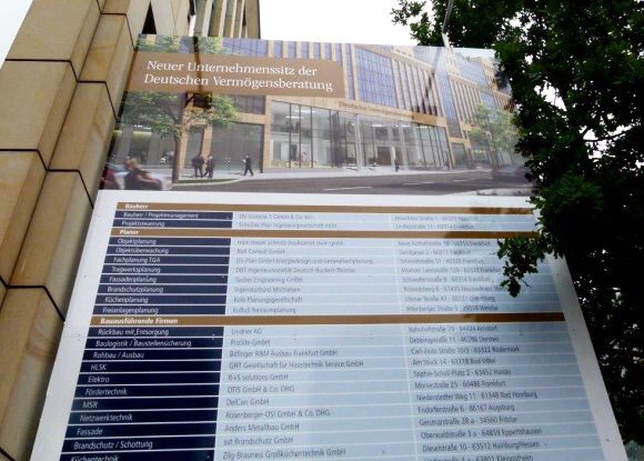 Baustellenschild Mietystem