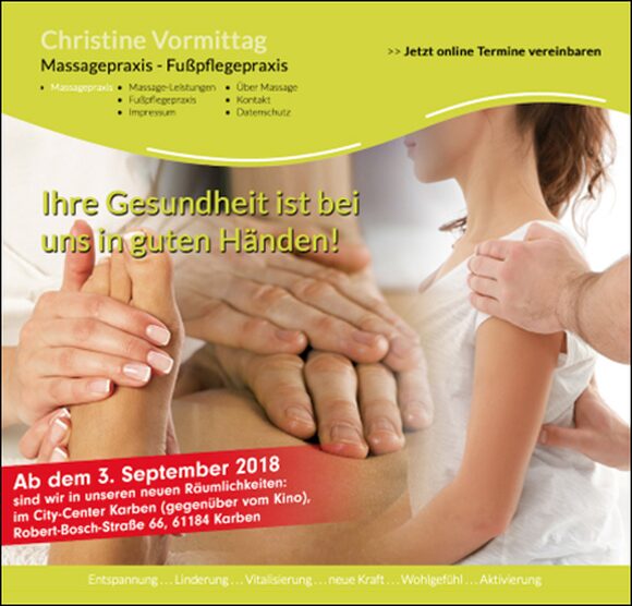 Corporate Website Massagepraxis