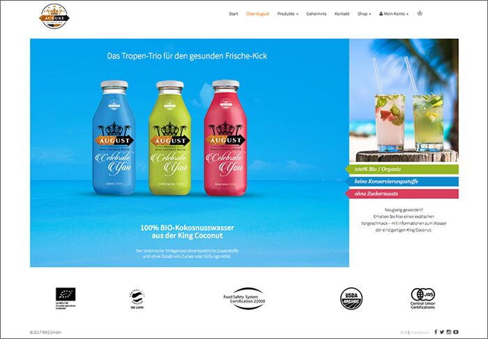 Web-Design Getränke