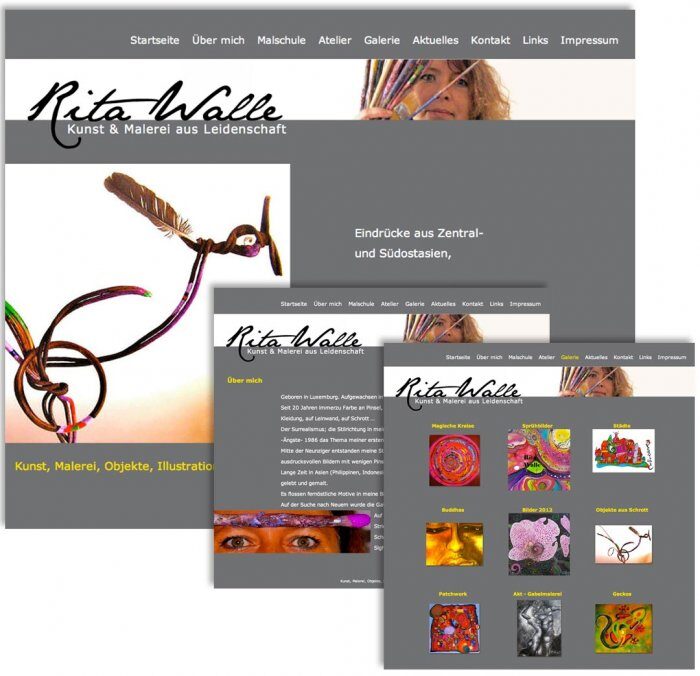 Malerei Web Design Werbung